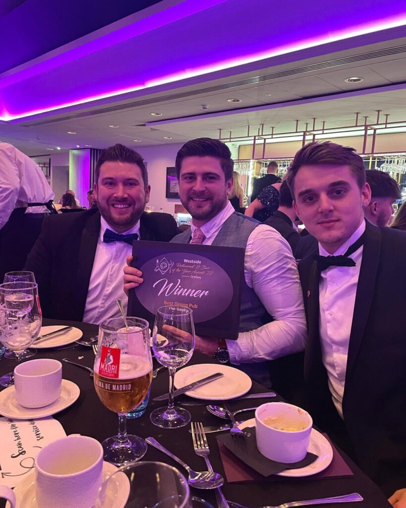 Rob Hattersley, Steve Atkinson and Josh Butler at the Westside Awards, 2022