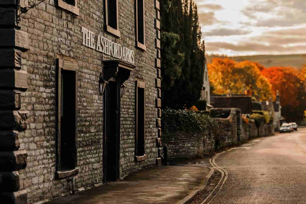 Exterior shot of The Ashford Arms Country Pub, Ashford-In-The-Water.