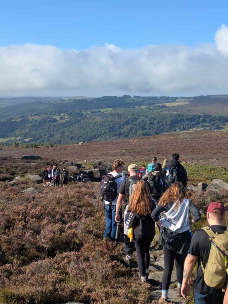 Walking across the terrain of Dark Peak