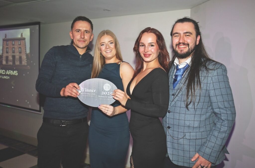 The Ashford team collecting their award for Best Sunday Lunch